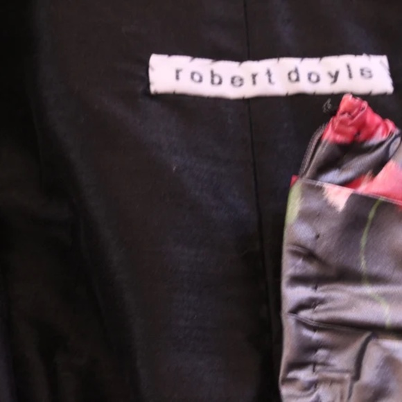 1980's does 1950's Robert Doyle Ruched Bodice Evening Gown with Crinoline - Picture 7 of 8